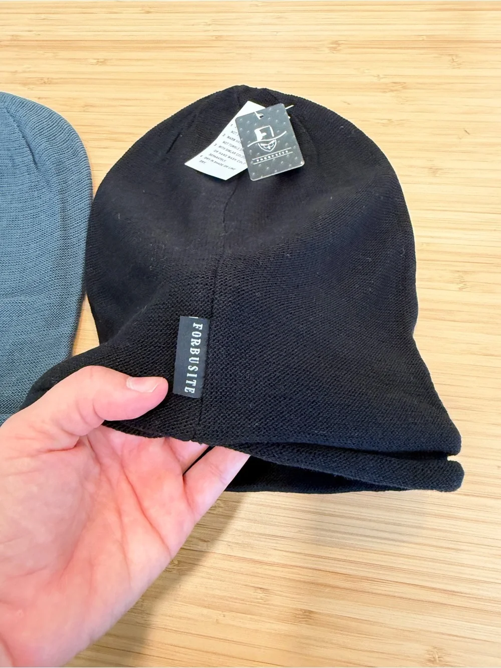 Forbusite Slouchy Knit Beanie NWT Black Blue Lot 2 Hip Hop Cap Hat Outdoors